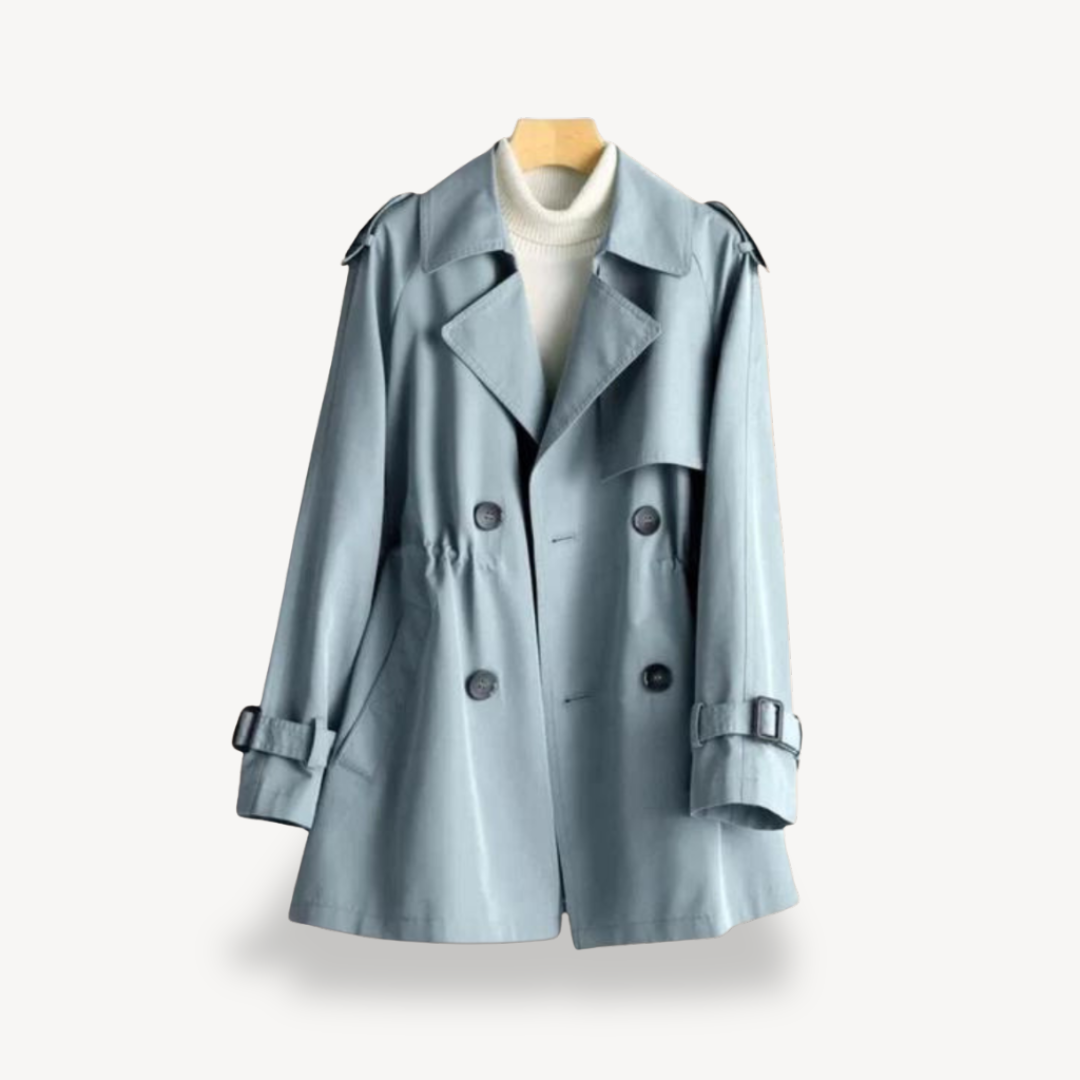 Women’s Double-Breasted Trench Coat – Tailored Longline Style