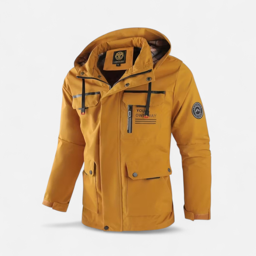 Men’s Jacket with Hood – Classic Zip-Front Layout