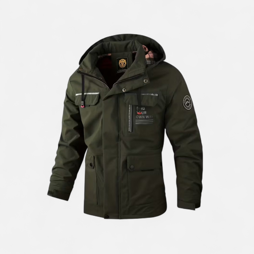 Men’s Jacket with Hood – Classic Zip-Front Layout