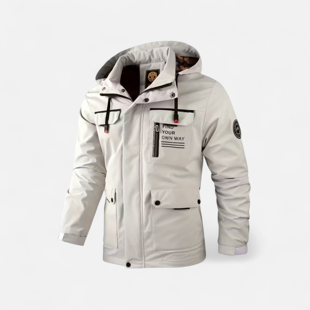 Men’s Jacket with Hood – Classic Zip-Front Layout