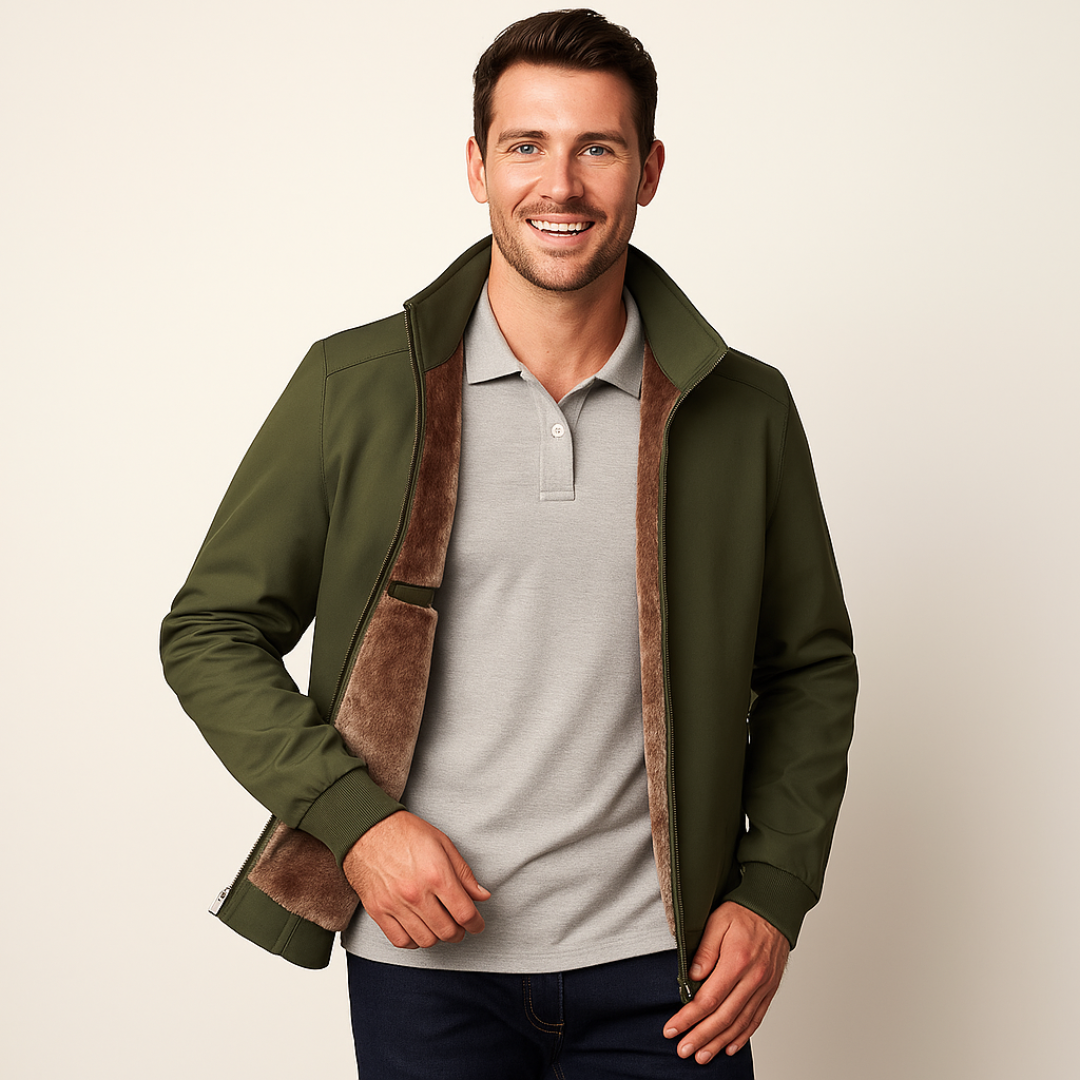 Men’s Sherpa-Lined Zip Jacket – Everyday Outerwear