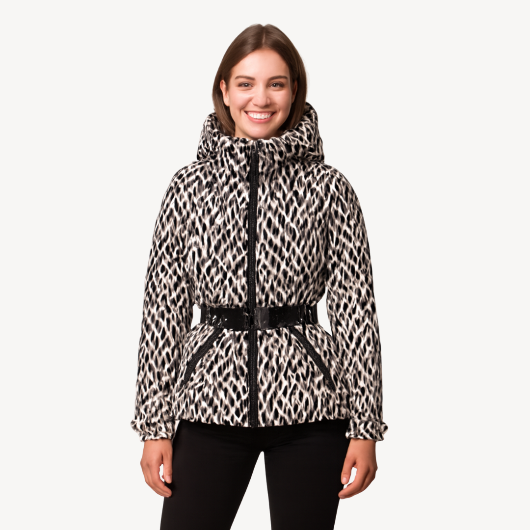 Women’s Belted Puffer Jacket with Hood – Contemporary Quilted Style