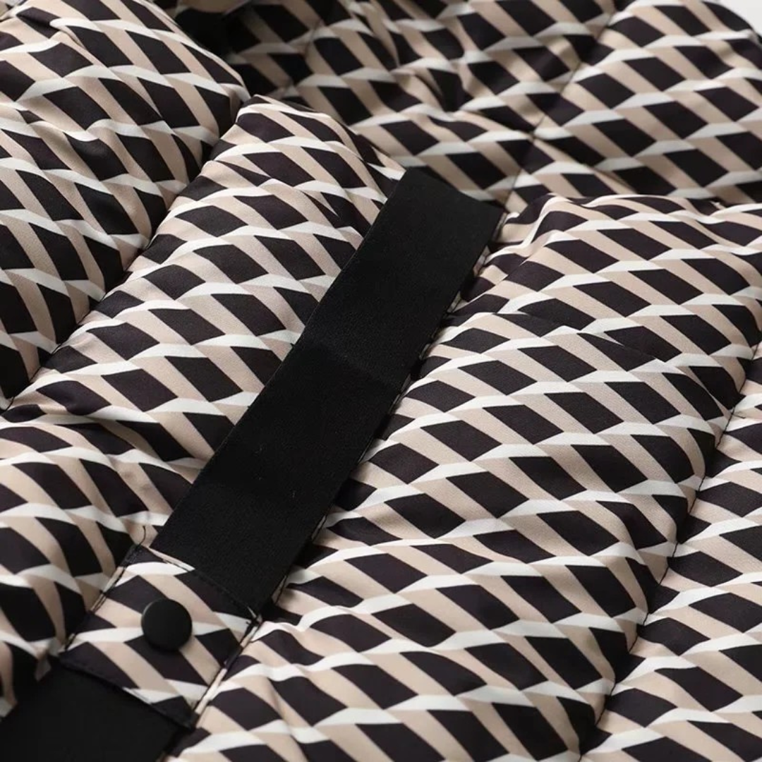 Women’s Belted Puffer Jacket with Hood – Contemporary Quilted Style