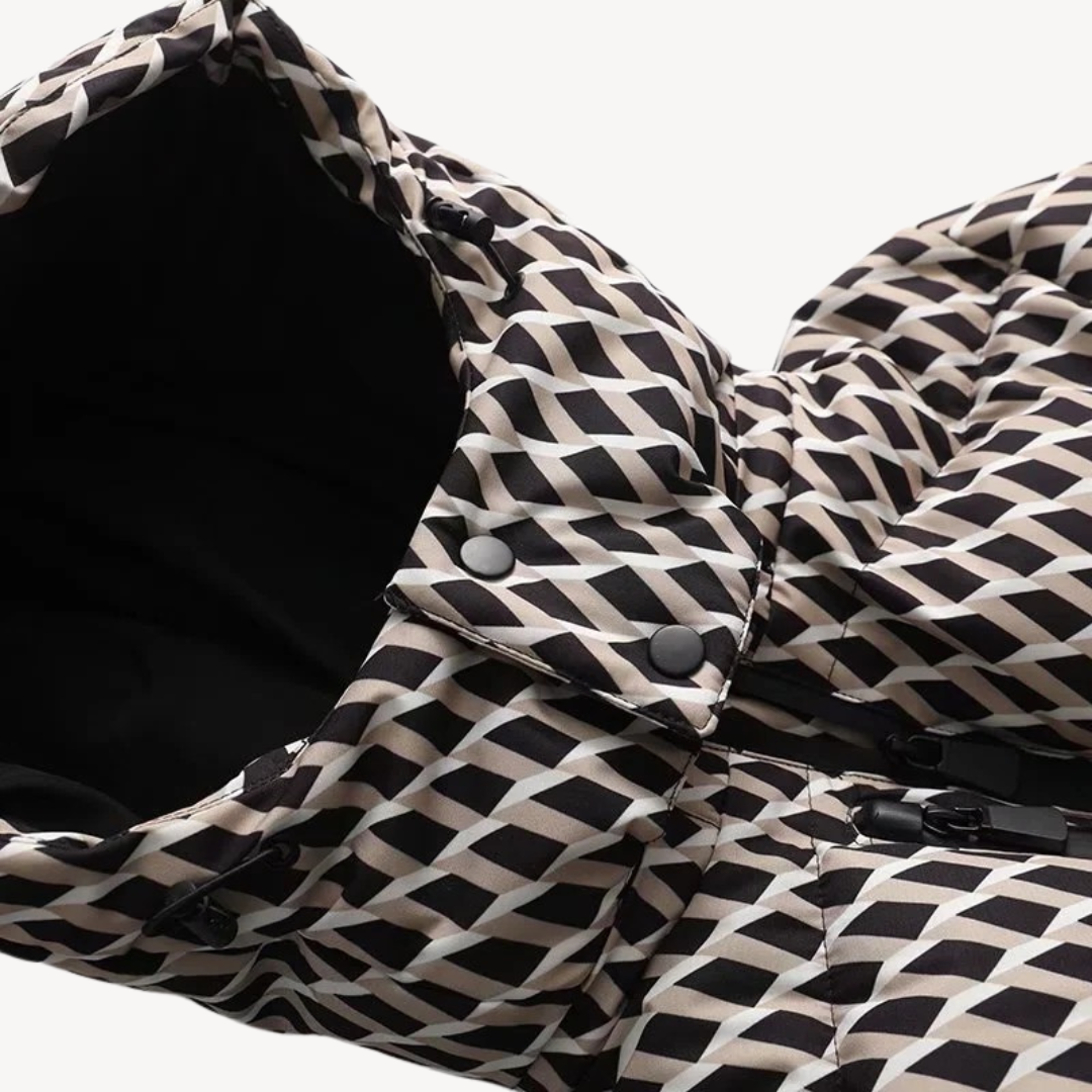 Women’s Belted Puffer Jacket with Hood – Contemporary Quilted Style