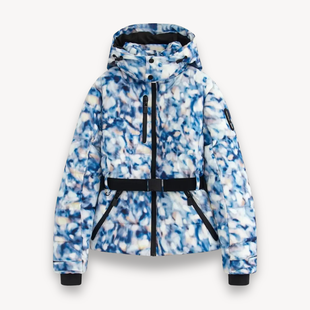 Women’s Belted Puffer Jacket with Hood – Contemporary Quilted Style