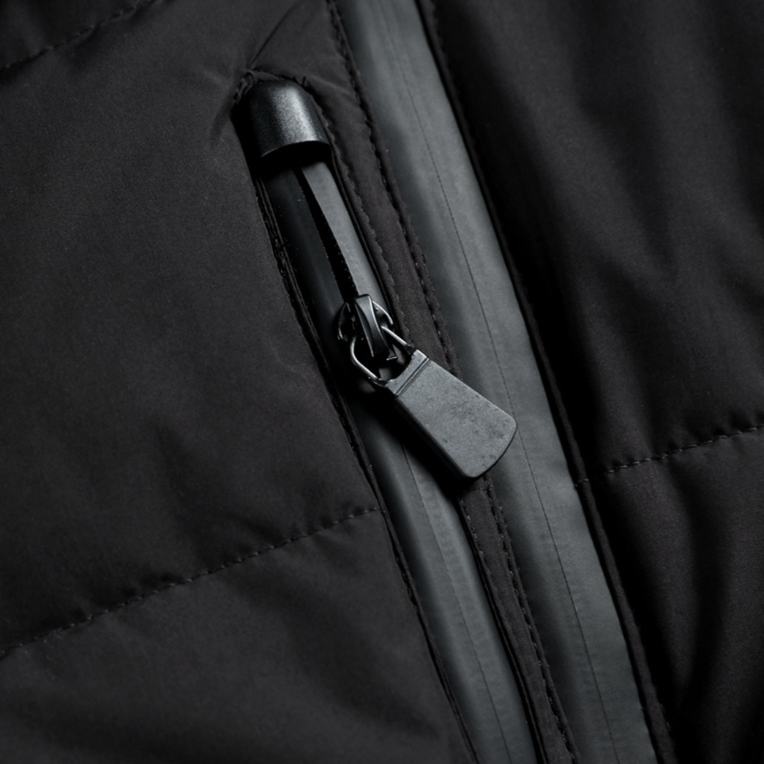 Women’s Puffer Jacket with Belt – Structured Silhouette