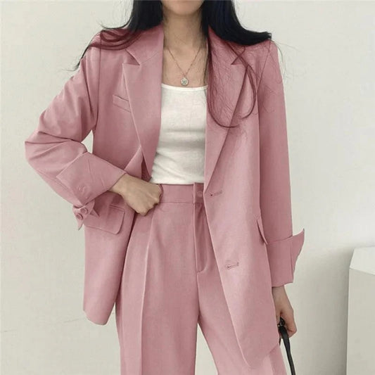 Women’s Blazer and Trouser Set – Oversized Longline Design