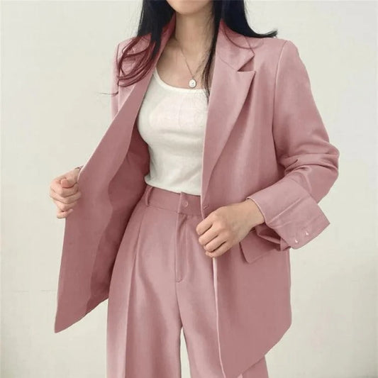 Women’s Blazer and Trouser Set – Oversized Longline Design