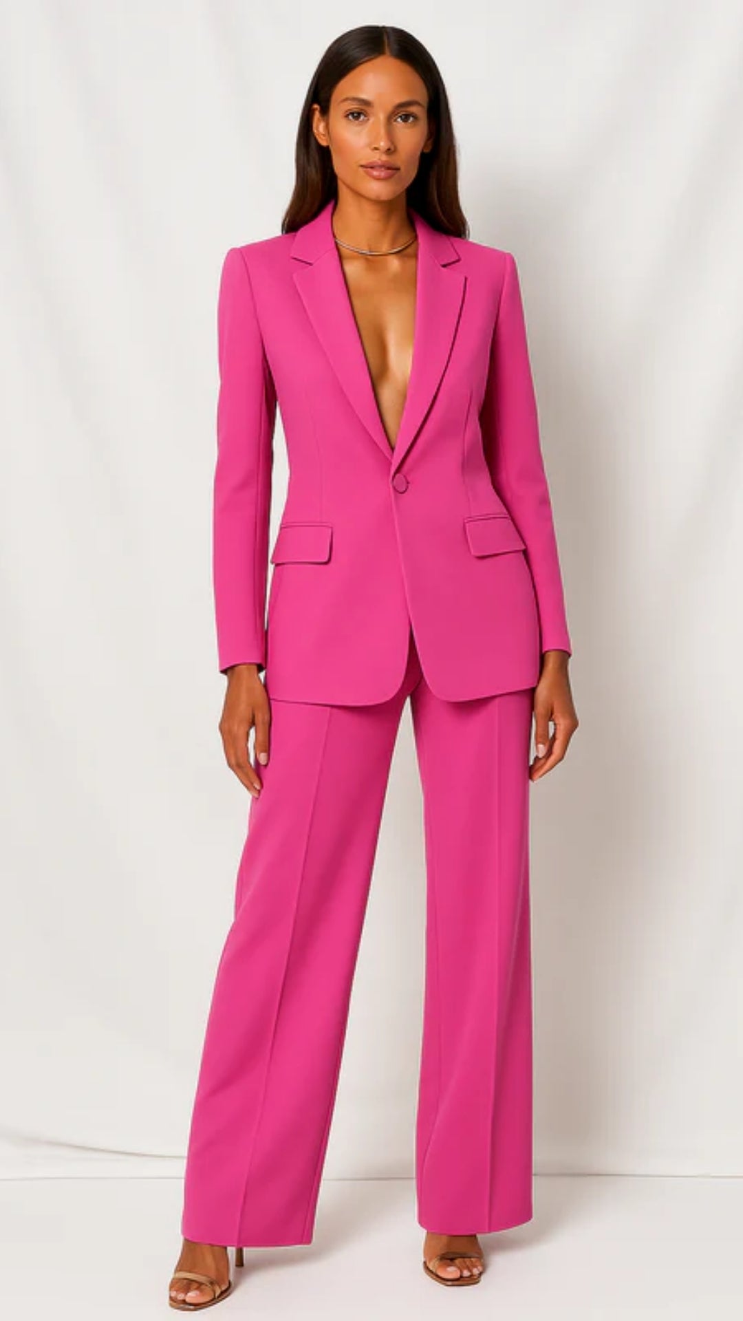 Women’s Blazer and Trouser Set – Tailored Two-Piece Design